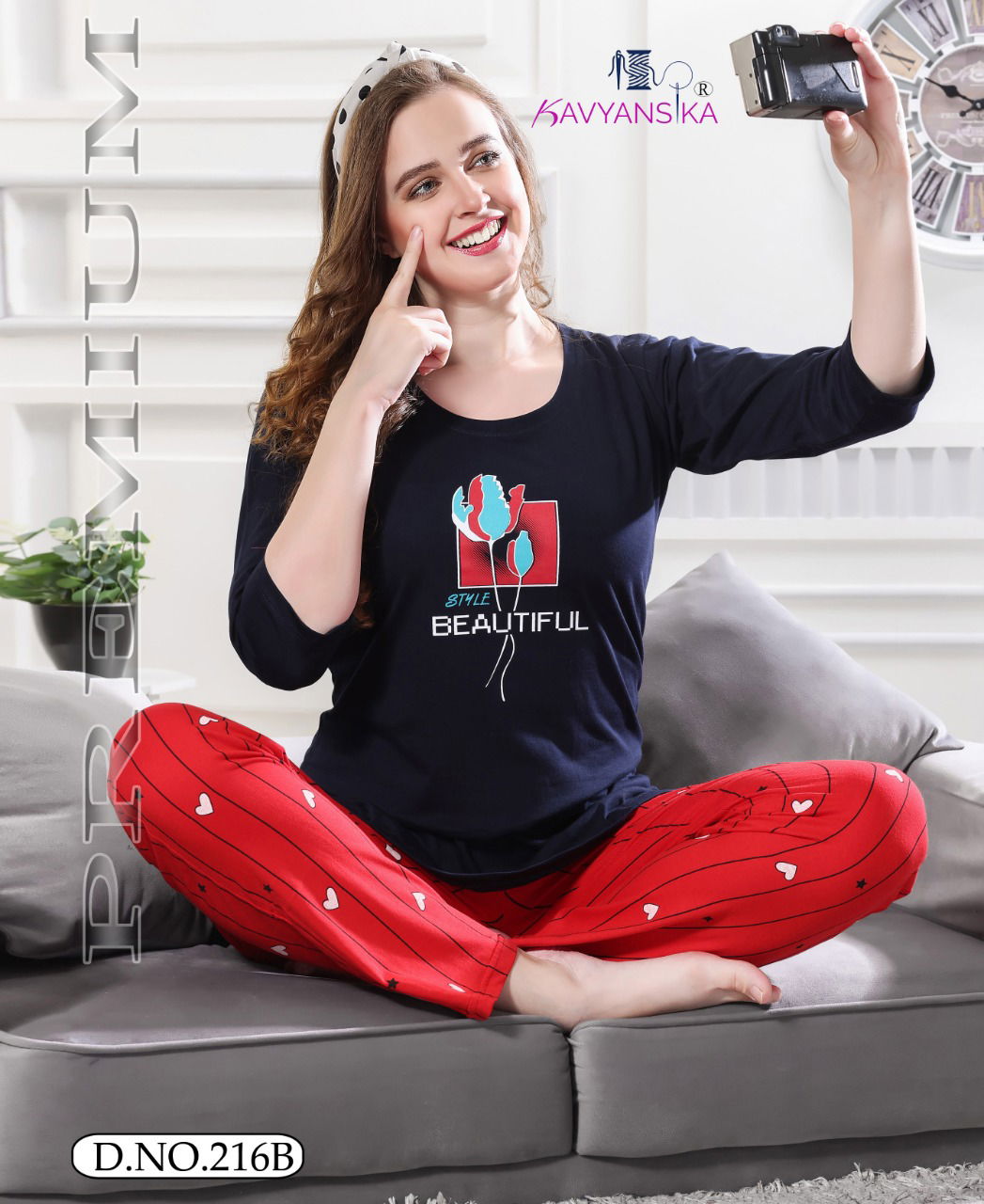 Kavyansika Winter 216 Hosiery Cotton Night Wear Night Dress Latest Collection
